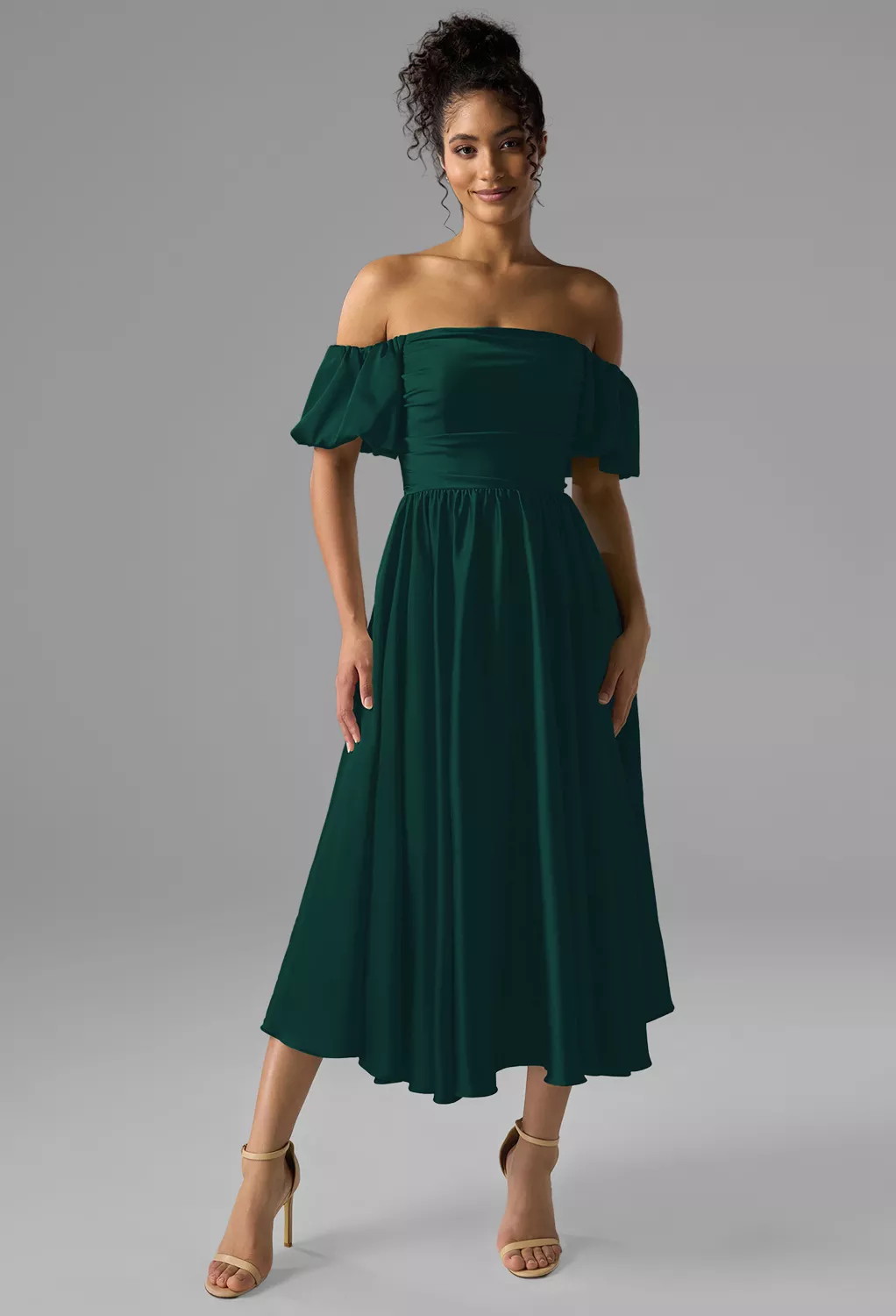 AW Kye Hunter Green  Summer Wedding Guest Dresses